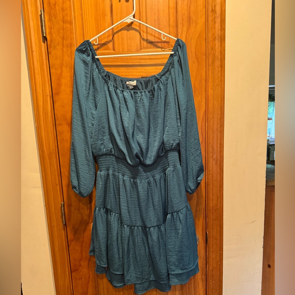 Grace & Lace Blue Gathered dress - Picture 1 of 3